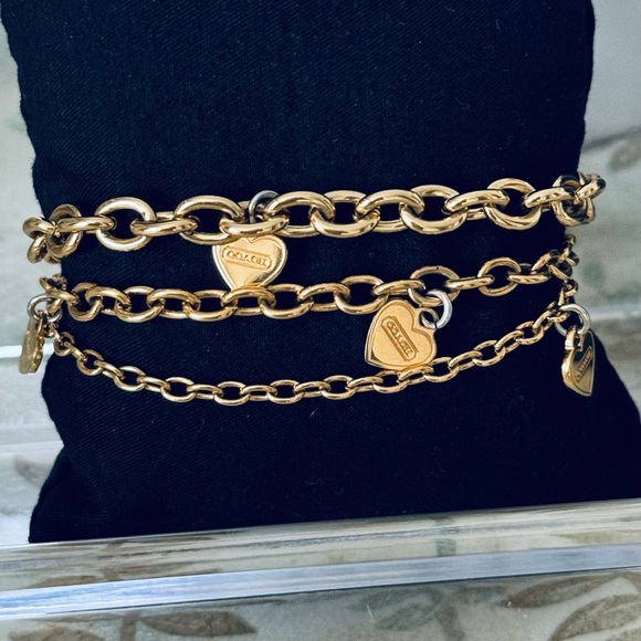 Coach Gold Hearts Chain Bracelet - Picture 4 of 8